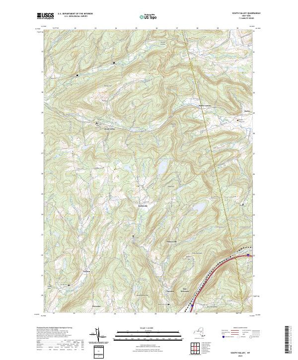 South Valley, NY — USGS 7.5-minute topo (2023)