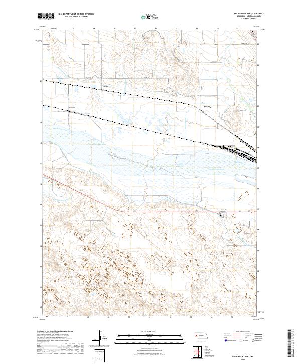 Bridgeport NW, NE — USGS 7.5-minute topo (2021)