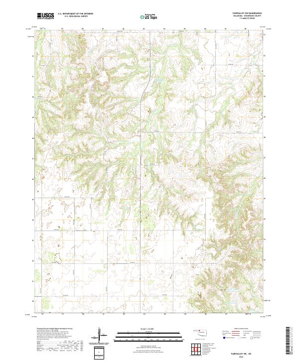 Fairvalley SW, OK — USGS 7.5-minute topo (2022)