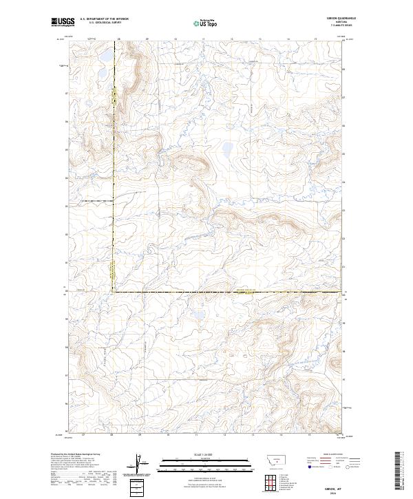 Gibson, MT — USGS 7.5-minute topo (2024)