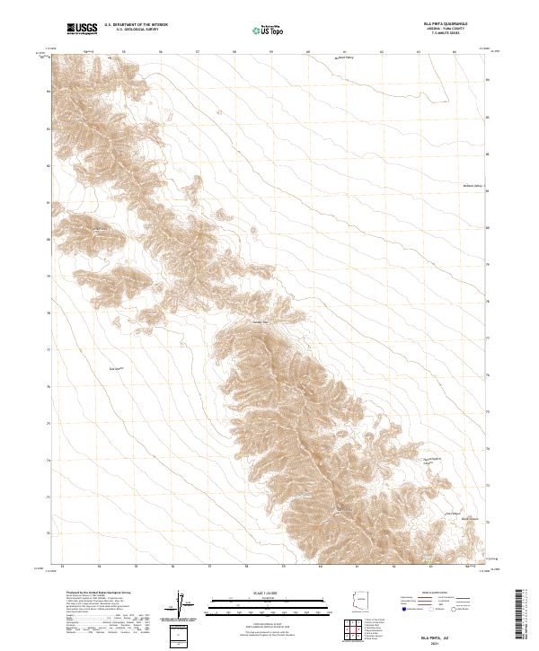 Isla Pinta, AZ — USGS 7.5-minute topo (2021)