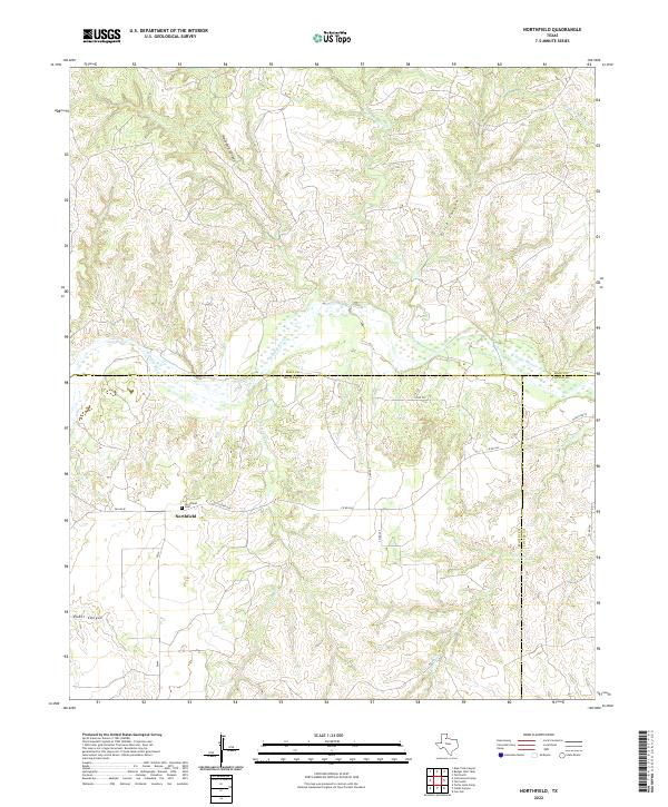 Northfield, TX — USGS 7.5-minute topo (2022)