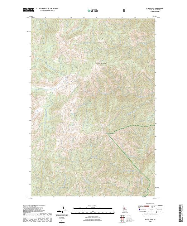 Wylies Peak, ID — USGS 7.5-minute topo (2024)
