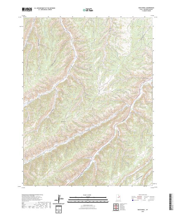 Buck Knoll, UT — USGS 7.5-minute topo (2023)