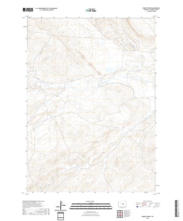 Poison Spider, WY — USGS 7.5-minute topo (2021)