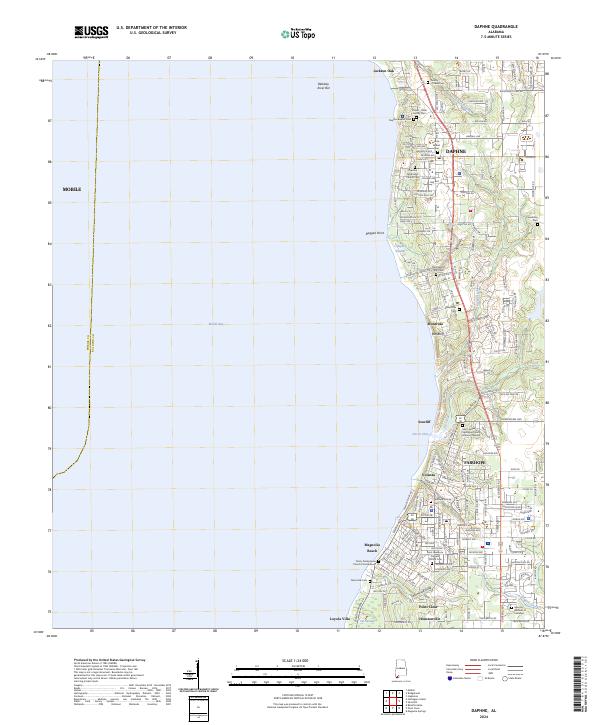Daphne, AL — USGS 7.5-minute topo (2024)