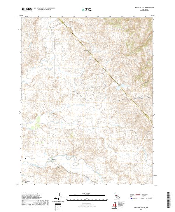 Bachelor Valley, CA — USGS 7.5-minute topo (2021)