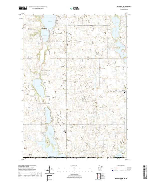 Willmert Lake, MN-IA — USGS 7.5-minute topo (2022)