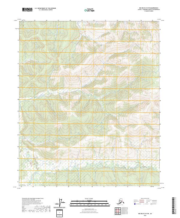 Big Delta D-5 SW, AK — USGS 7.5-minute topo (2024)