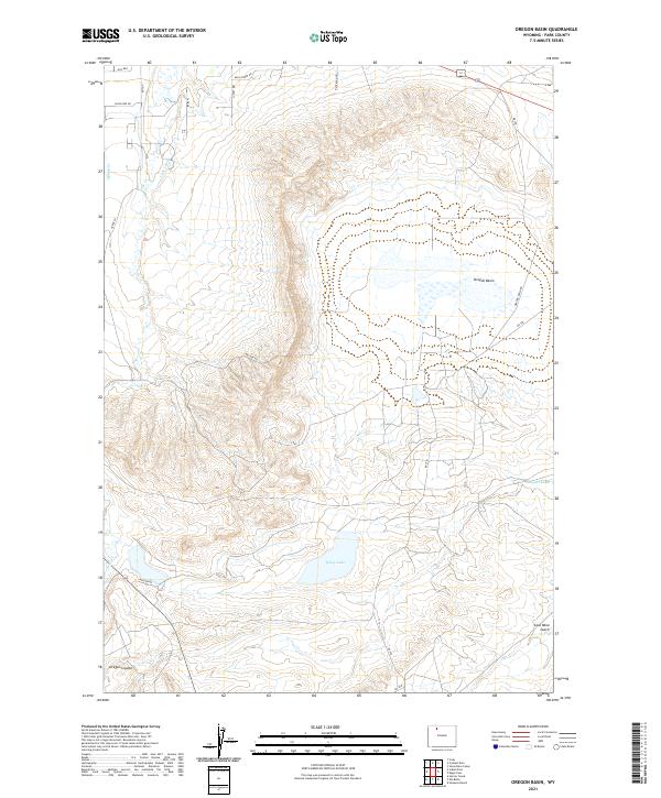 Oregon Basin, WY — USGS 7.5-minute topo (2021)