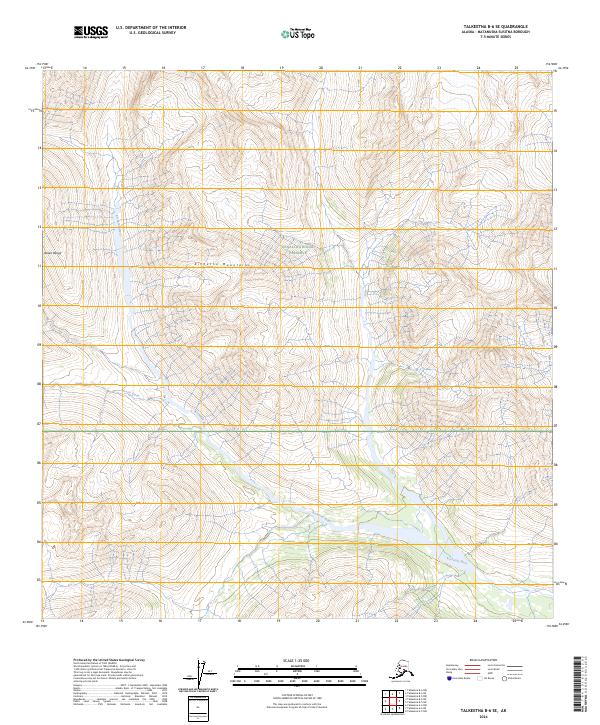 Talkeetna B-6 SE, AK — USGS 7.5-minute topo (2024)
