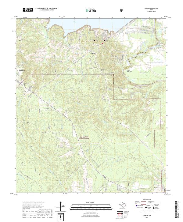 Camilla, TX — USGS 7.5-minute topo (2022)