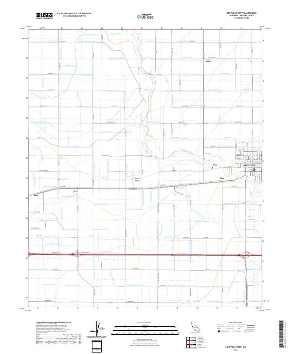 Holtville West, CA — USGS 7.5-minute topo (2021)
