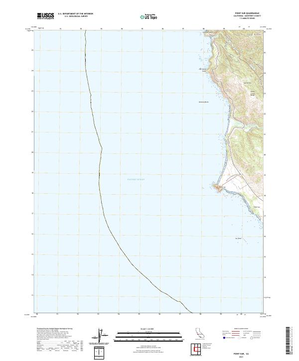 Point Sur, CA — USGS 7.5-minute topo (2021)