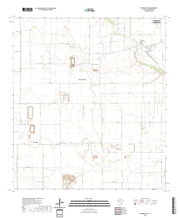 Petronila NE, TX — USGS 7.5-minute topo (2022)