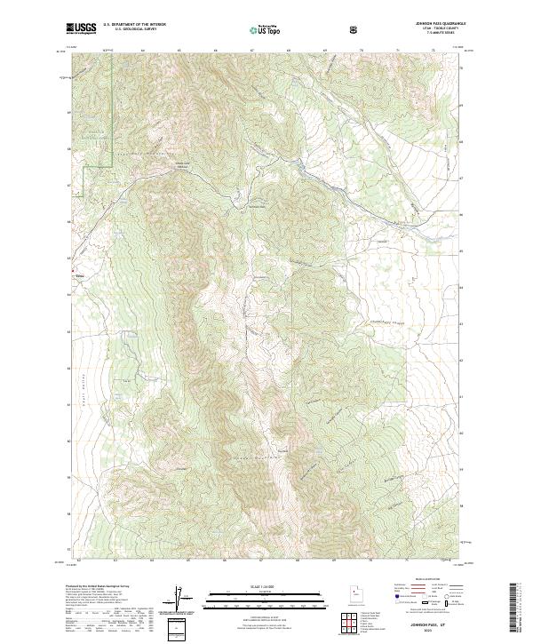 Johnson Pass, UT — USGS 7.5-minute topo (2023)