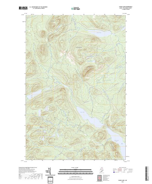 Chase Lake, ME — USGS 7.5-minute topo (2024)