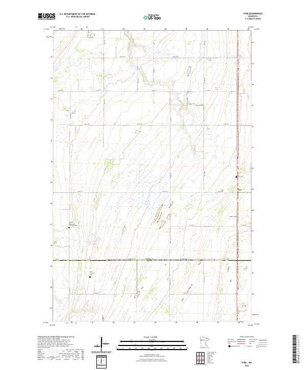 Syre, MN — USGS 7.5-minute topo (2022)