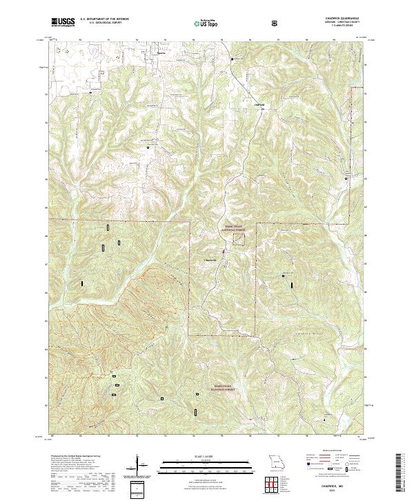 Chadwick, MO — USGS 7.5-minute topo (2021)