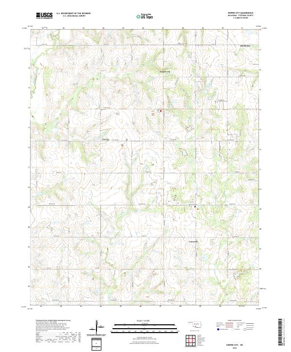 Empire City, OK — USGS 7.5-minute topo (2022)