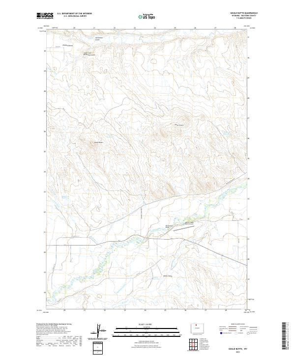 Gould Butte, WY — USGS 7.5-minute topo (2021)