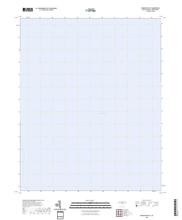 Rodanthe OE W, NC — USGS 7.5-minute topo (2022)