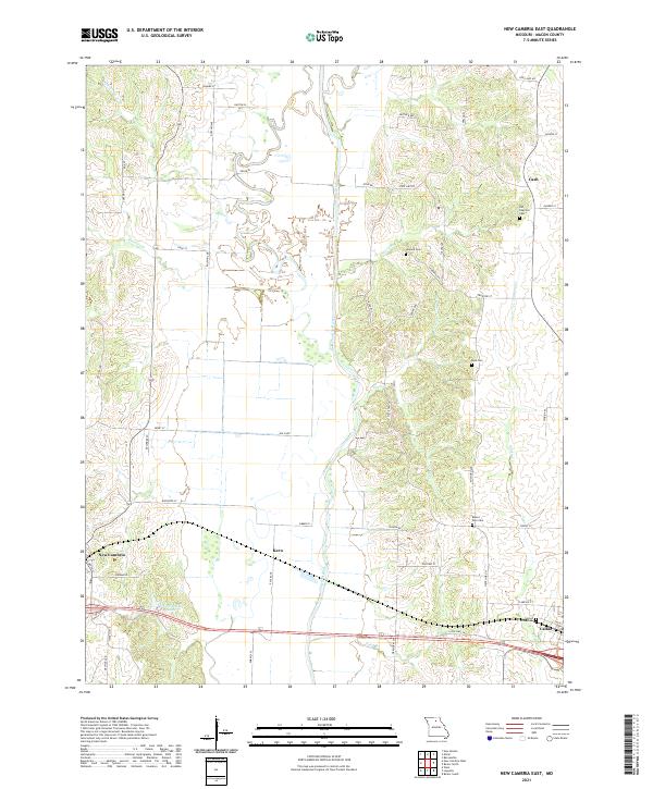 New Cambria East, MO — USGS 7.5-minute topo (2021)