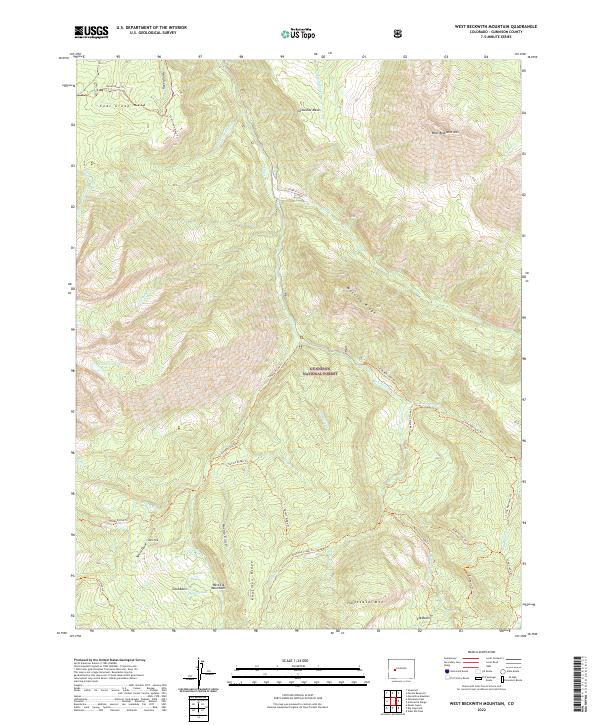 West Beckwith Mountain, CO — USGS 7.5-minute topo (2022)