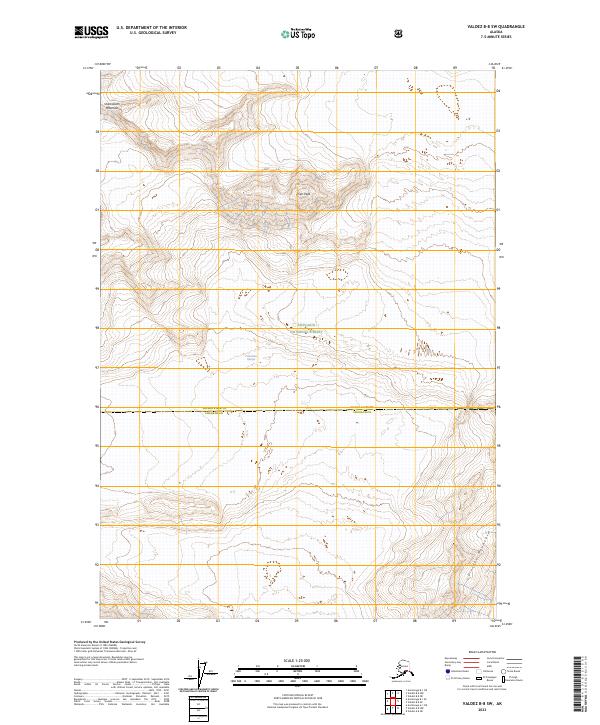 Valdez B-8 SW, AK — USGS 7.5-minute topo (2023)