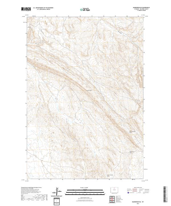 Manderson NE, WY — USGS 7.5-minute topo (2021)