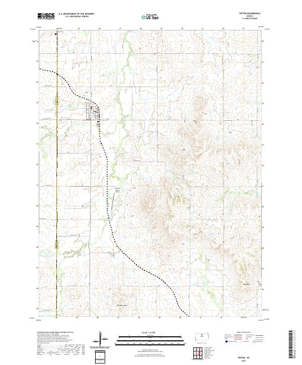 Tipton, KS — USGS 7.5-minute topo (2022)