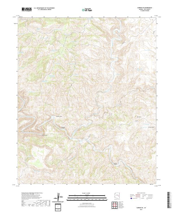Carrizo SE, AZ — USGS 7.5-minute topo (2021)