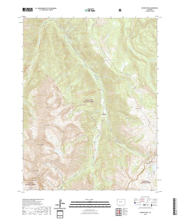 Hayden Peak, CO — USGS 7.5-minute topo (2022)