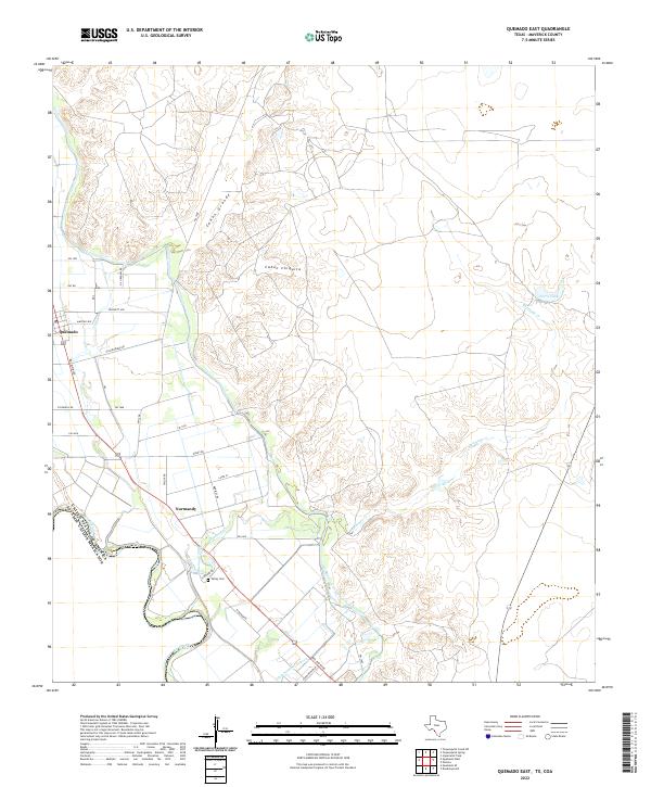 Quemado East, TX,COA, US — USGS 7.5-minute topo (2022)