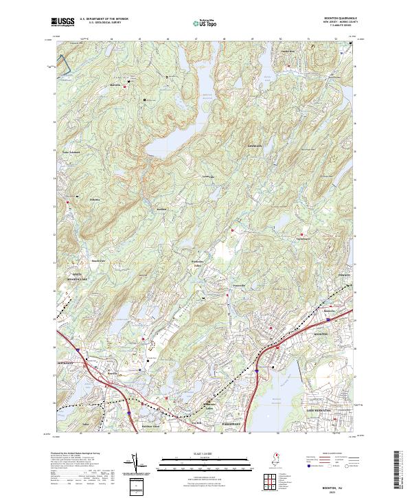 Boonton, NJ — USGS 7.5-minute topo (2023)