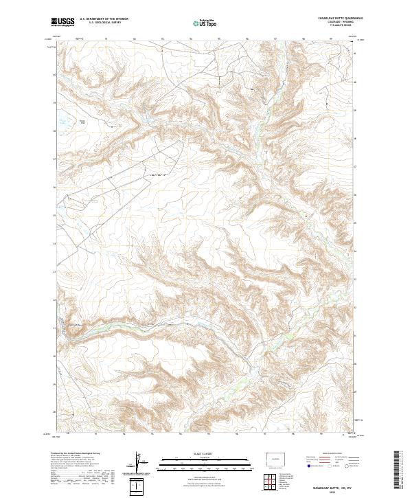 Sugarloaf Butte, CO-WY — USGS 7.5-minute topo (2022)