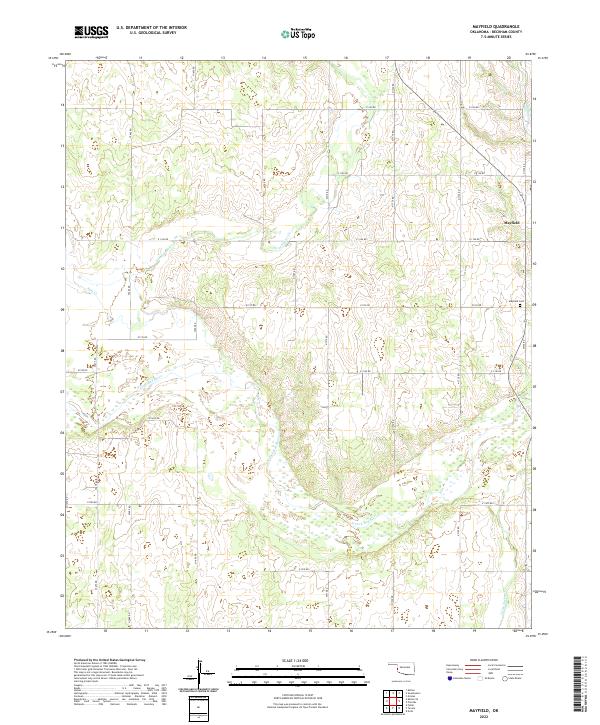 Mayfield, OK — USGS 7.5-minute topo (2022)