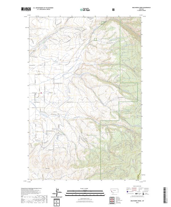 Grayhorse Creek, MT — USGS 7.5-minute topo (2024)