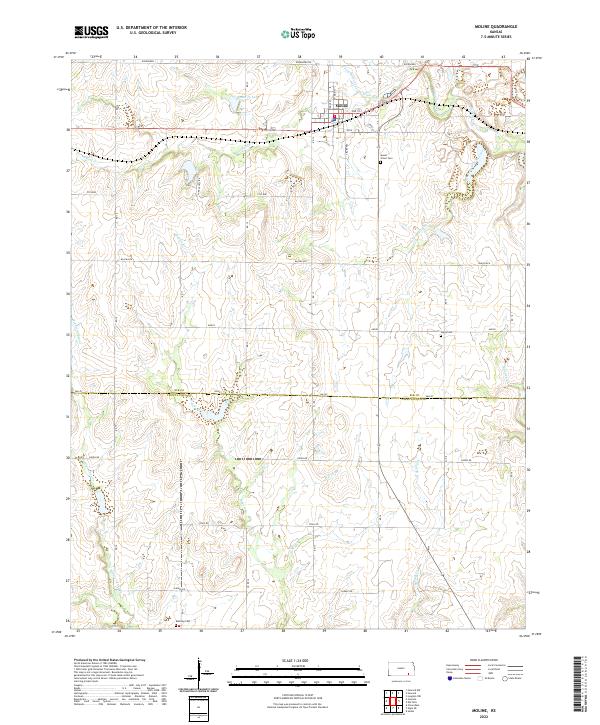 Moline, KS — USGS 7.5-minute topo (2022)