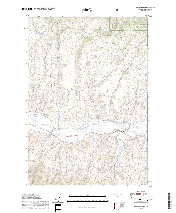 Wolfinger Butte, OR — USGS 7.5-minute topo (2023)