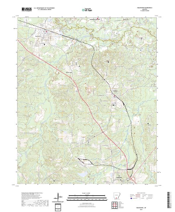 Smackover, AR — USGS 7.5-minute topo (2024)