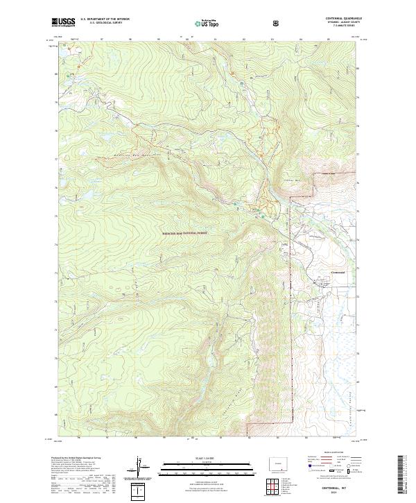 Centennial, WY — USGS 7.5-minute topo (2021)