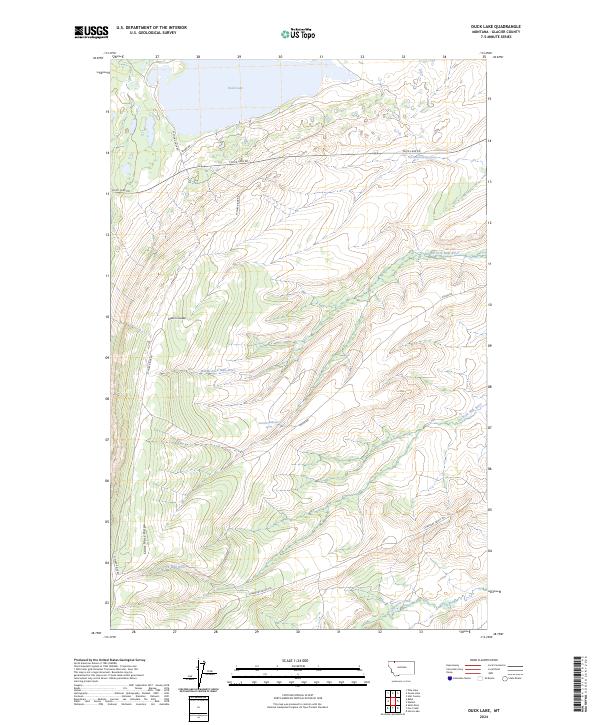 Duck Lake, MT — USGS 7.5-minute topo (2024)
