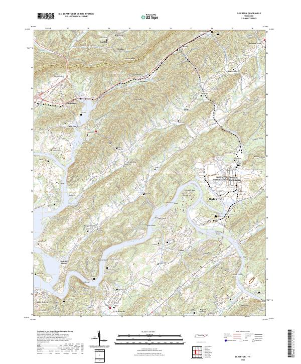 Elverton, TN — USGS 7.5-minute topo (2022)