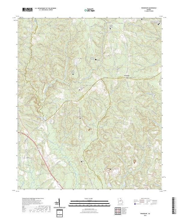 Friendship, GA — USGS 7.5-minute topo (2024)