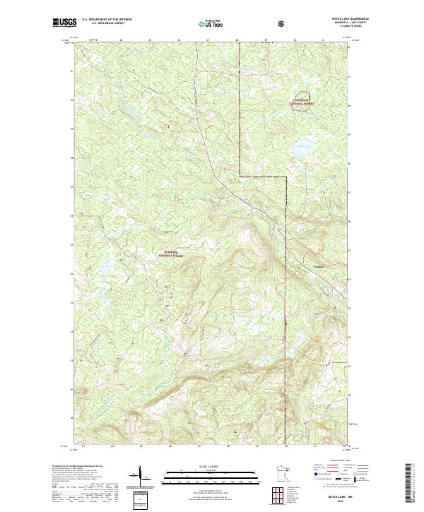 Doyle Lake, MN — USGS 7.5-minute topo (2022)
