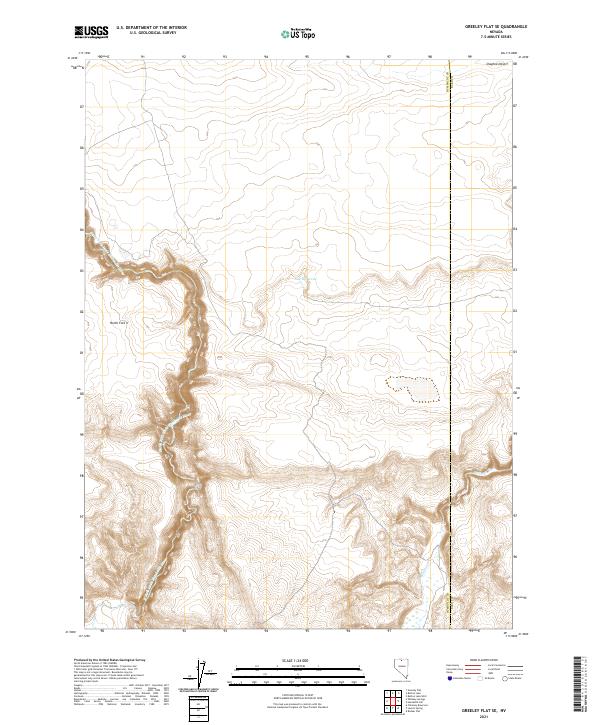 Greeley Flat SE, NV — USGS 7.5-minute topo (2021)