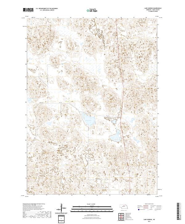 Lake George, NE — USGS 7.5-minute topo (2021)
