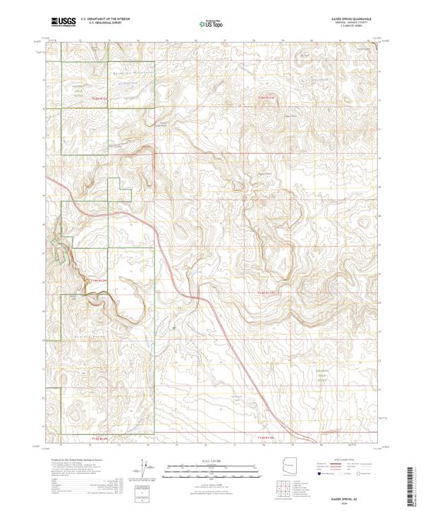 Kaiser Spring, AZ — USGS 7.5-minute topo (2026)