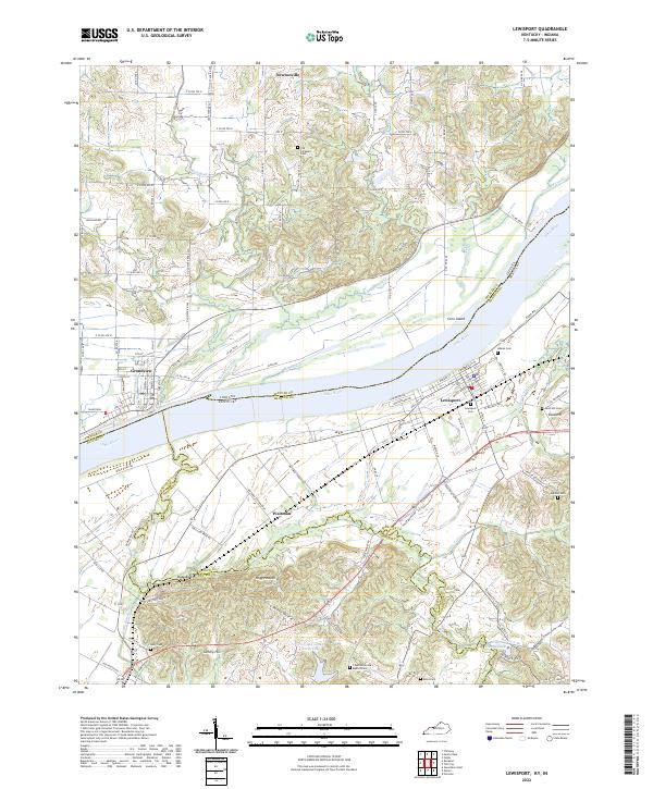 Lewisport, KY-IN — USGS 7.5-minute topo (2022)